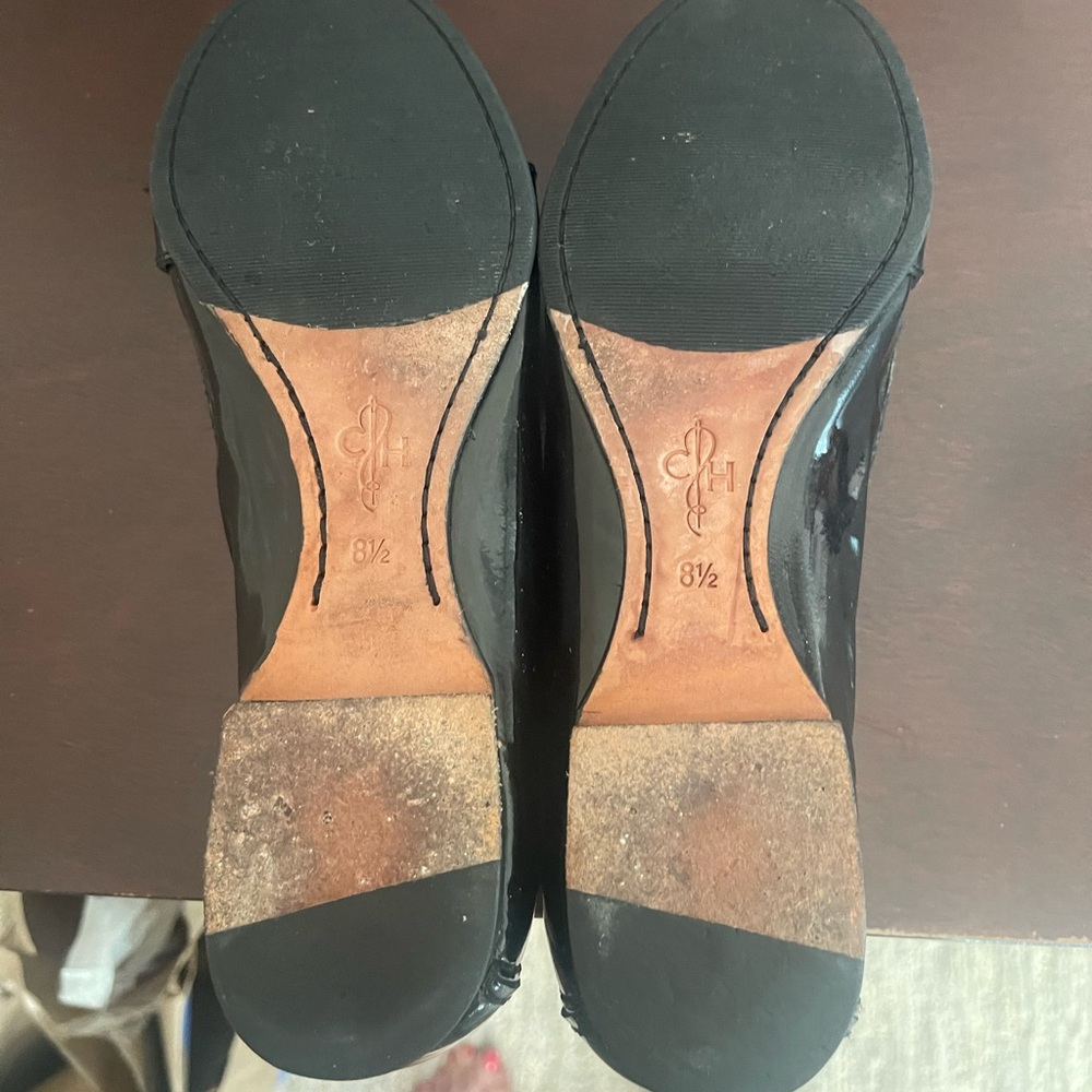 COLE HAAN BLACK PATENT LEATHER BUCKLE LOAFERS SIZE 8.5 - Picture 8 of 9